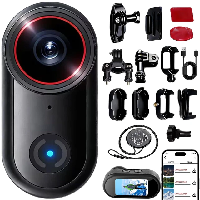 Main image of 4k Sports Camera,Body Cameras with Audio and Video Recording,1GB Wearable Thumb Action Body Cam, WIFI Pov Camera with Magnetic Back Clip, Camcorder for Cycling,Travel,Pet,Vlogging