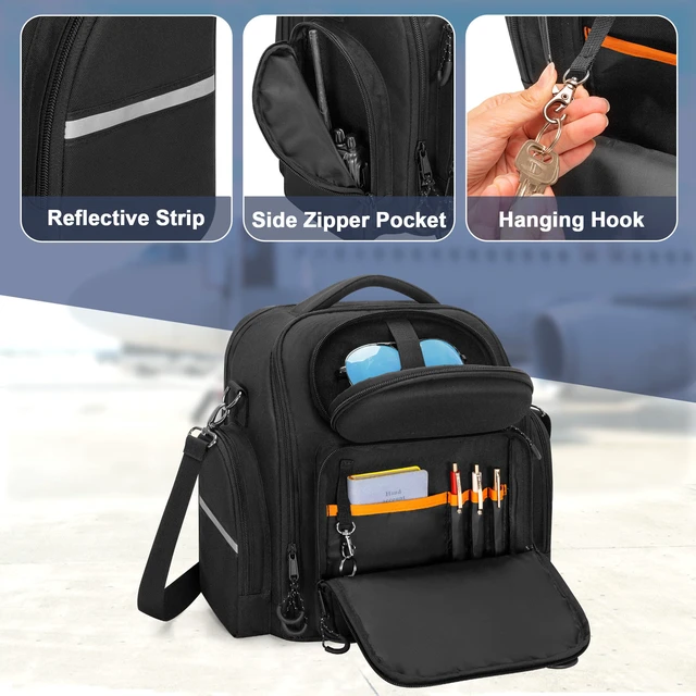 Alt view image 3 of 7 - Pilot Headset Bag, Aviation Headset Pilot Bag for Secure Storage Flight Bag for Aviation Headset, Padded Sleeve for Kneeboard, iPad and More, Three Ways to Carry, Patch Area, Bag Only