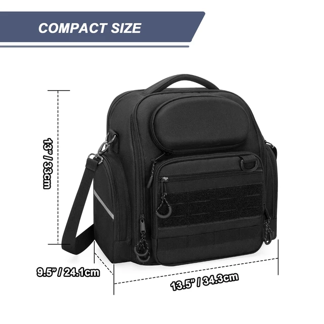 Alt view image 6 of 7 - Pilot Headset Bag, Aviation Headset Pilot Bag for Secure Storage Flight Bag for Aviation Headset, Padded Sleeve for Kneeboard, iPad and More, Three Ways to Carry, Patch Area, Bag Only