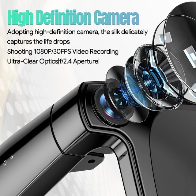 Alt view image 2 of 7 - AI Smart Glasses with Camera, 4K Photos & 1080P Video,Real-Time Translation, Bluetooth 5.3, Assistant Conversation, Suitable for Vlogging,Cycling, Hiking Travel, Business