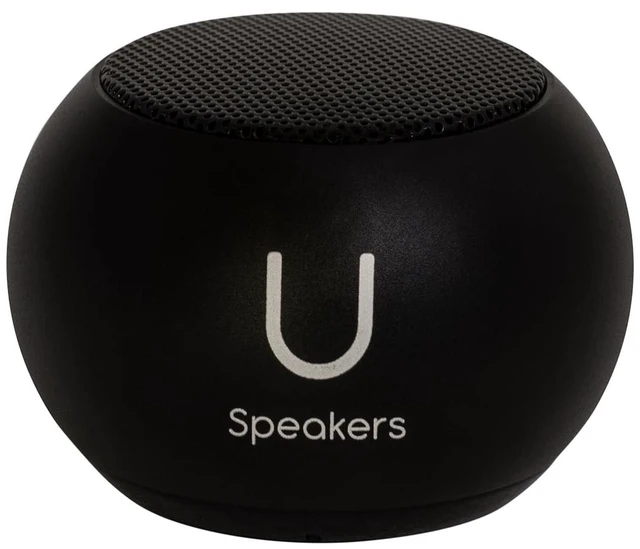 Main image of U Mini Bluetooth Speaker, Portable Small Magnetic, Black compact aluminum shell, travel and beach speaker, magnetic mount, TWS stereo pairing, 30 foot range, rechargeable