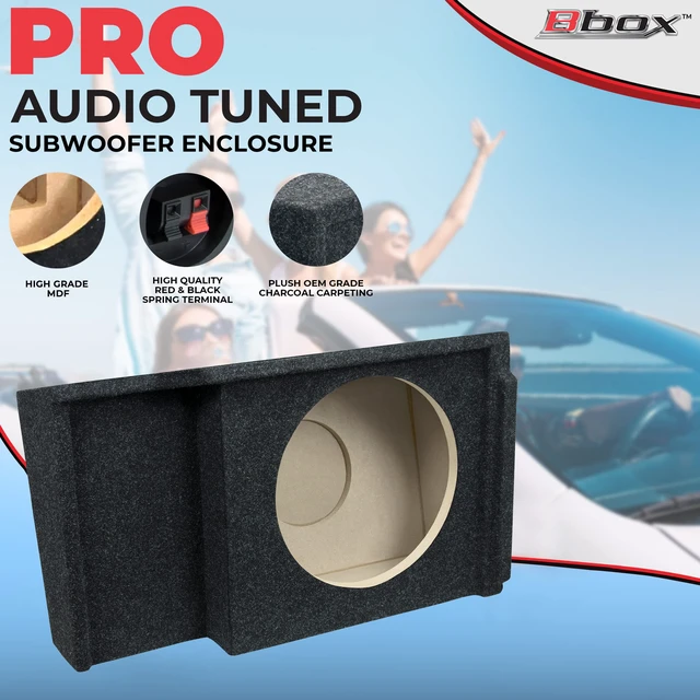 Alt view image 5 of 6 - Bbox Single 12 Inch Sealed Subwoofer Enclosure - Car Subwoofer Boxes & Enclosures - Subwoofer Box Improves Audio Quality, Sound & Bass - Fits 99-07 Chevy/GMC Silverado/Sierra Extended Cab (Charcoal)