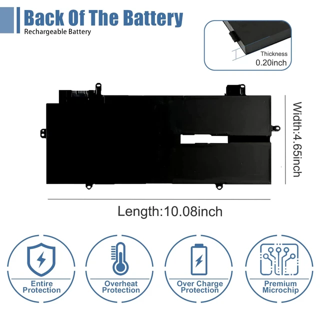 Alt view image 4 of 6 - L20C4P71 SB10T83217 5B10W13974 Laptop Battery replacement for Lenovo ThinkPad X1 Carbon 9th Gen 10th Gen X1 Yoga 6th 7th Gen 2021 Series L20M4P71 L20D4P71 L20L4P71 SB10T83216 5B10W13973 5B10W13975