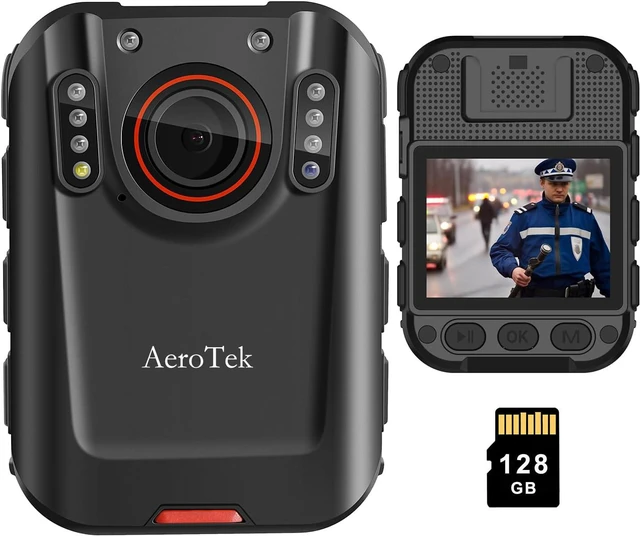 Main image of 2K Body Camera, Police Body Cam with Video Recording and Ultra Infrared Night Vision, Body Worn Camera for Law Enforcement Recorder (128GB Card Set)