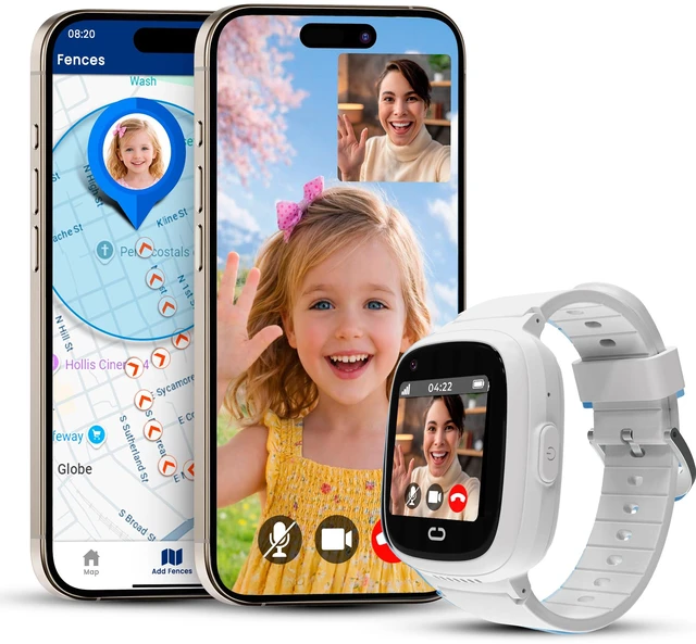 Main image of Kids Watch with GPS Tracker, Two-Way Calling, Real-Time Tracking & SOS Alerts - Smart Watch for Kids Call and Text with Geo-Fencing, School Mode, Water-Resistant, Long Battery Life & Parental Controls