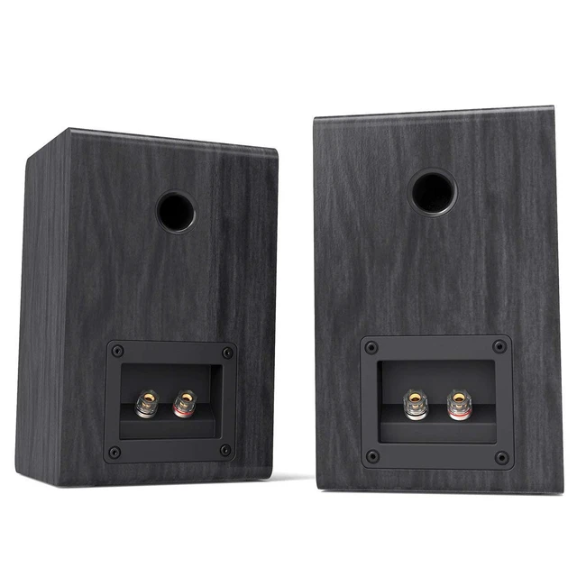 Alt view image 6 of 7 - Passive Bookshelf Speakers, 150W Wooden Cabinet Stereo Speakers Pair 4" Carbon Fiber Woofer, 1" Silk Dome Tweeter, Amplifier Required, for Home Audio, Turntable & Record Player