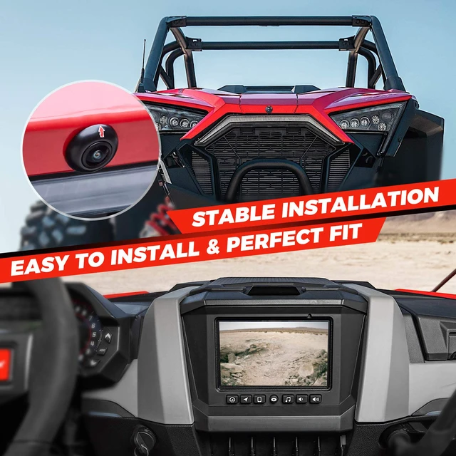Alt view image 5 of 7 - PRO XP Front Camera Kit, 720P HD Wide 170-Degree Visual Angle for 7 inch Ride Command Accessories Compatible with Polaris RZR PRO XP XP 4 Turbo 1000 900 PRO R (IP67 Waterproof)