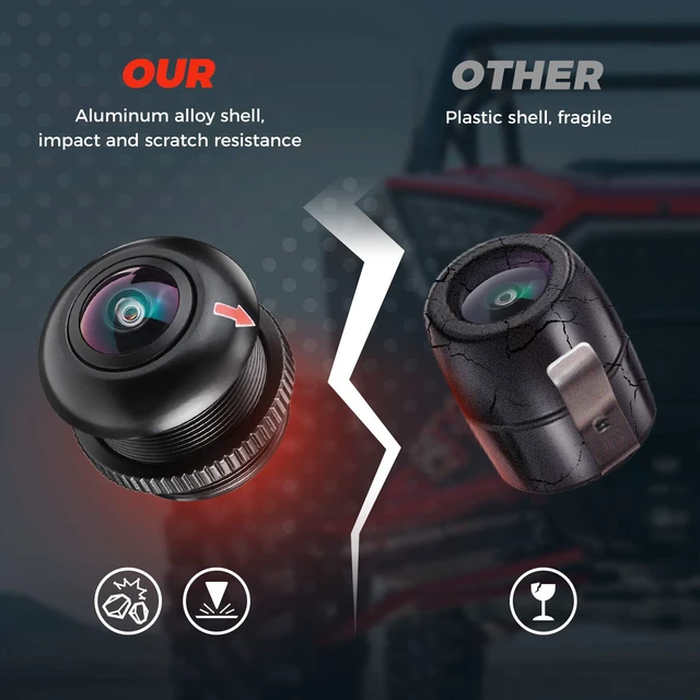 Alt view image 6 of 7 - PRO XP Front Camera Kit, 720P HD Wide 170-Degree Visual Angle for 7 inch Ride Command Accessories Compatible with Polaris RZR PRO XP XP 4 Turbo 1000 900 PRO R (IP67 Waterproof)