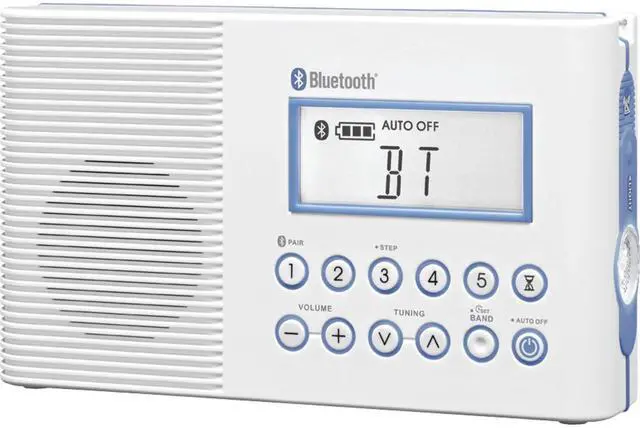 Main image of H202 AM/FM Weather Alert Waterproof Shower Radio, White