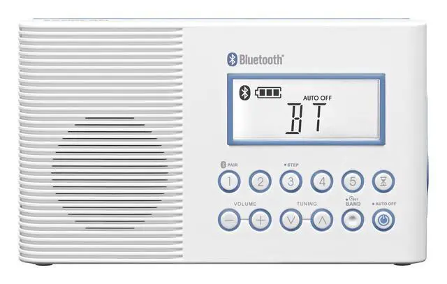 Alt view image 2 of 4 - H202 AM/FM Weather Alert Waterproof Shower Radio, White
