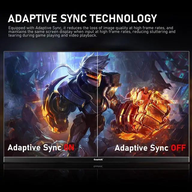 Alt view image 3 of 4 - 24.5 Inch PC 300Hz Gaming Monitor, FHD 1080p screen,Adaptive Sync,1ms without Bezel, 98% sRGB, 178 ° Angle View, Built-in speaker,HDMIDisplayPort, Compatible with wall mounting 75*75MM-Black