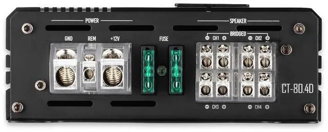 Alt view image 5 of 5 - CT-80.4D Full-Range Class D 4 Channel Car Audio Amplifier, 480 Watts RMS
