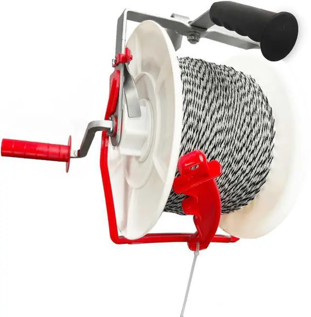 Alt view image 3 of 4 - 2 Pack 3:1 Geared Electric Fencing Standard Reel with 1969ft Premium Polywire 6 Conductors Plus 2 Free 8 inch Insulgrip