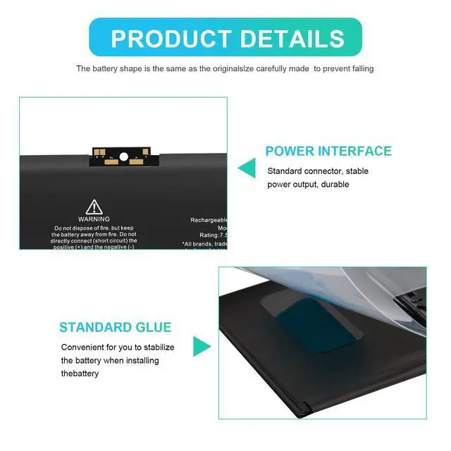 Alt view image 4 of 4 - A1527 Battery Replacement for A1534 Battery (Early 2015 2016 Mid 2017) Fit for MacBook8,1 9,1 10,1 A1534 12-inch A1527 661-02267 MF855LL/A MK4M2CH/A MNYG2LL/A