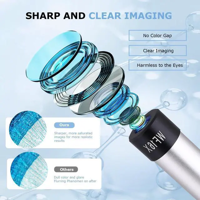 Alt view image 3 of 4 - Microscope for Adults & Kids, 40X-2500X High-Power Compound Microscope for Students, School Lab & Home Schooling,Equiped with Slides Set & Phone Holder (Light White)