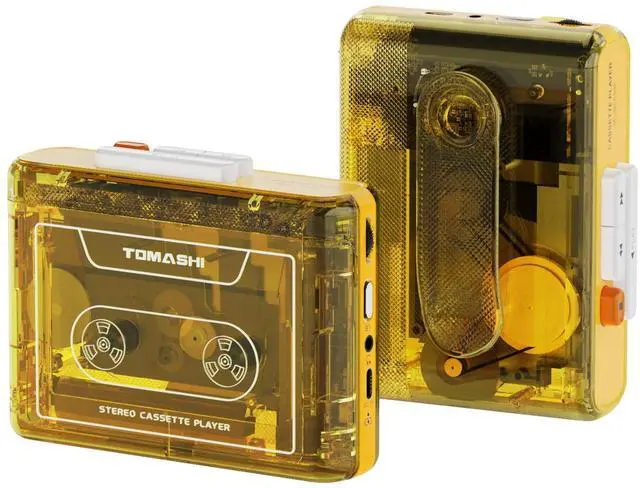 Main image of Portable Cassette Player with Bluetooth, Cassette Stereo Player with Type-C Charging, Built-in Battery, Belt Clip, and Earphone Jack for Wireless Music Playback