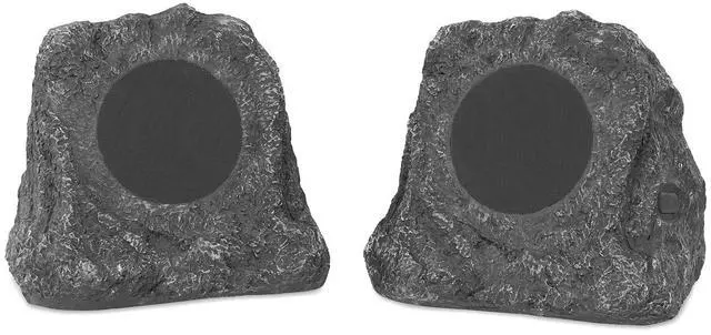 Main image of Victrola Outdoor Rock Speaker (Pair) IPX4 Rechargeable Outdoor Bluetooth Speakers for Garden, Patio, Built for All Seasons, Wireless Music Streaming (Charcoal)