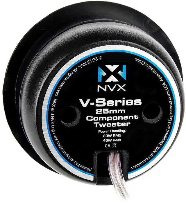 Alt view image 4 of 4 - VSPTW 450W Peak (150W RMS) 1" (25mm) V-Series Silk-Dome Car Audio Tweeters and Crossovers