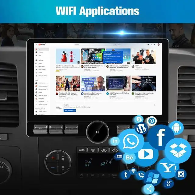 Alt view image 4 of 4 - Qualcomm 8 Core 64GB Car Radio Stereo for Chevy Silverado Tahoe Equinox GMC Sierra Yukon 2007-2013 with CarPlayAndroid Auto