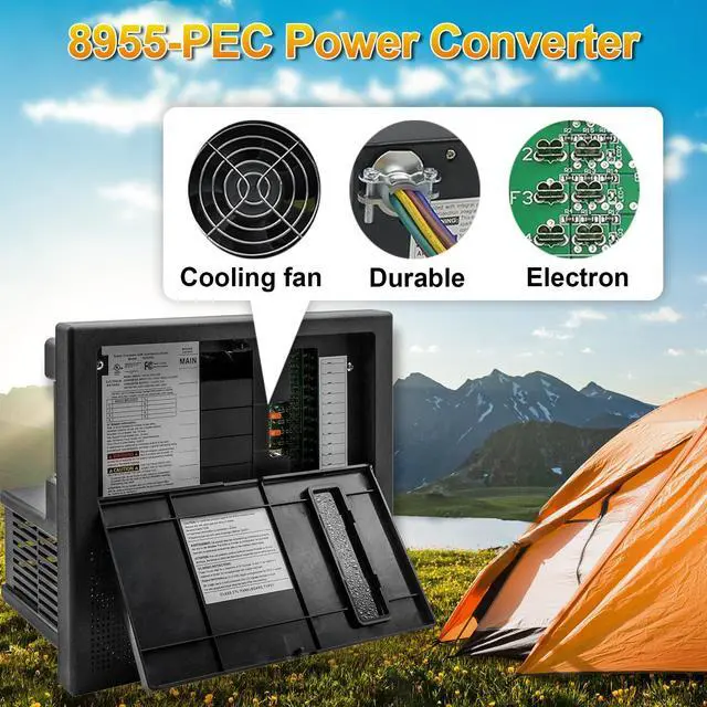 Alt view image 4 of 4 - WF 8955-AD 55 Amp RV Power Converter, Power Center/Battery Chargers for rv,Camper, Trailer,rv Converter Charger,120V to 12V Camper Power Converter 55 amp