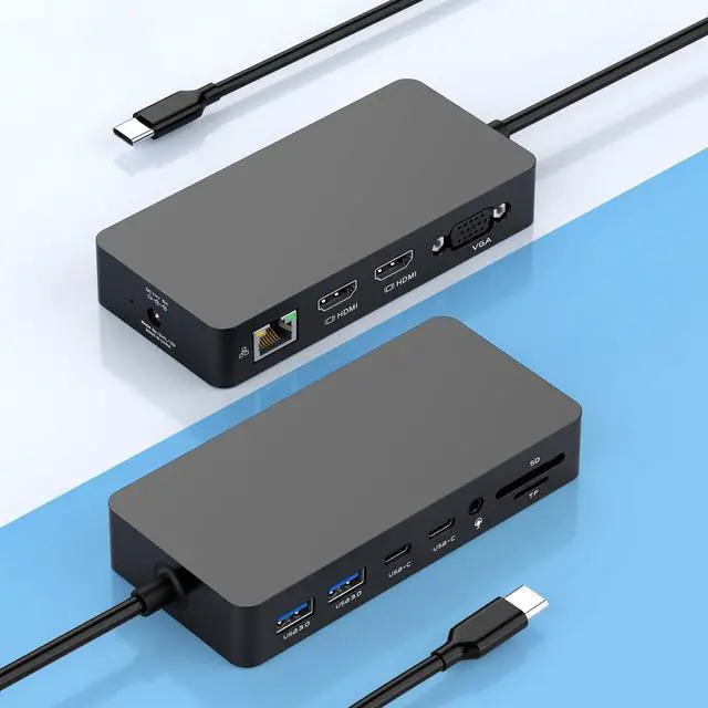 Main image of Surface Thunderbolt 4 Dock Triple Displays with 100W Power Supply, 12 in 1 Surface USB4 Dock with Dual 4K HDMI+VGA for Surface Pro 12/11/10/9/8/X/7+/7, Laptop 7/6/5/4/3,Go 4/3/2/1,Studio 2/1