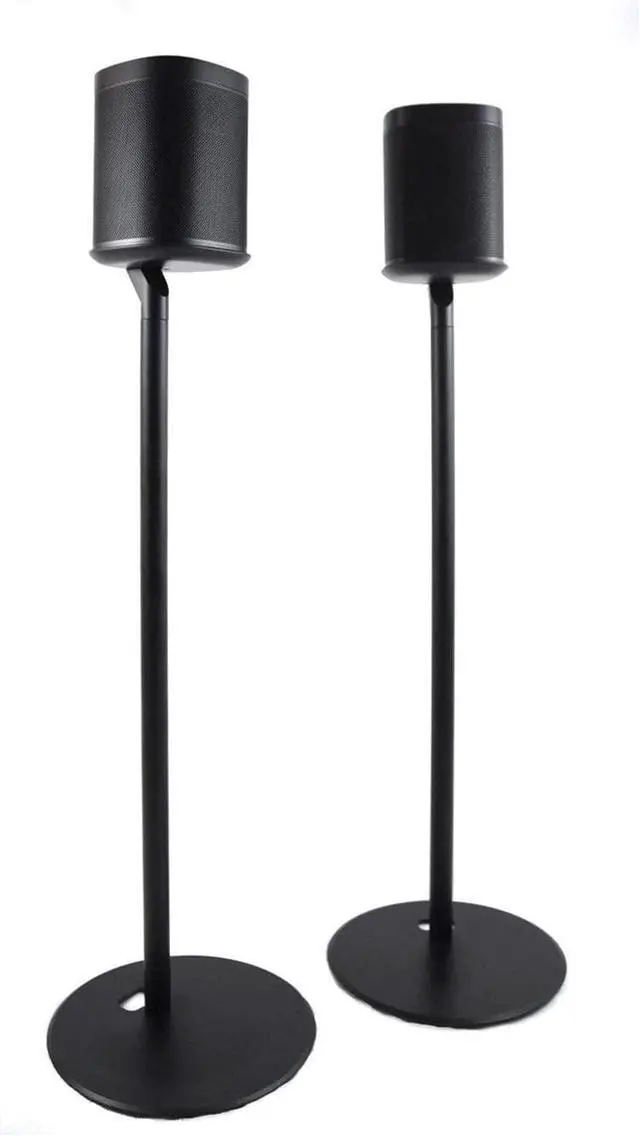 Main image of Fixed Height Floor Stand Compatible with Sonos One, SL and Play:1 Speaker | 2 Pack | YN-ONE Pair (Black)