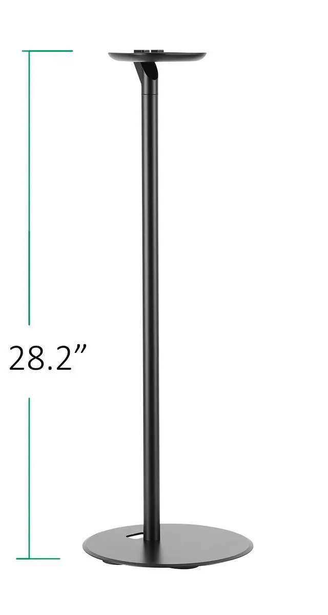 Alt view image 2 of 4 - Fixed Height Floor Stand Compatible with Sonos One, SL and Play:1 Speaker | 2 Pack | YN-ONE Pair (Black)