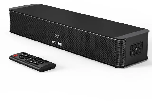 Main image of 2.1ch Sound Bar with Built-in Subwoofer, 100W Peak Power, HDMI ARC/Opt/AUX/USB/Bluetooth 5.3, 3 EQ Modes & Volume Boost, 16.5" All-in-One for TV/PC/Gaming/Projector