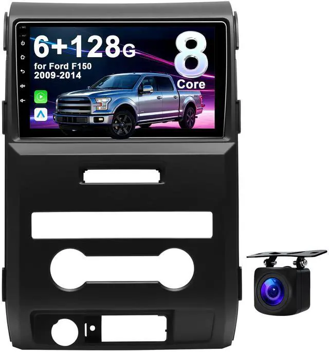 Main image of 8Core 6G+128G Car Radio for Ford F150 2009-2014: Upgrade Android 15 9" Touchscreen Stereo Head Unit CarPlay Android Auto, BT, Wi-Fi 6, GPS, AM, FM, RDS, 48EQ, SWC, 1080P Backup Camera (Fit Manual AC)