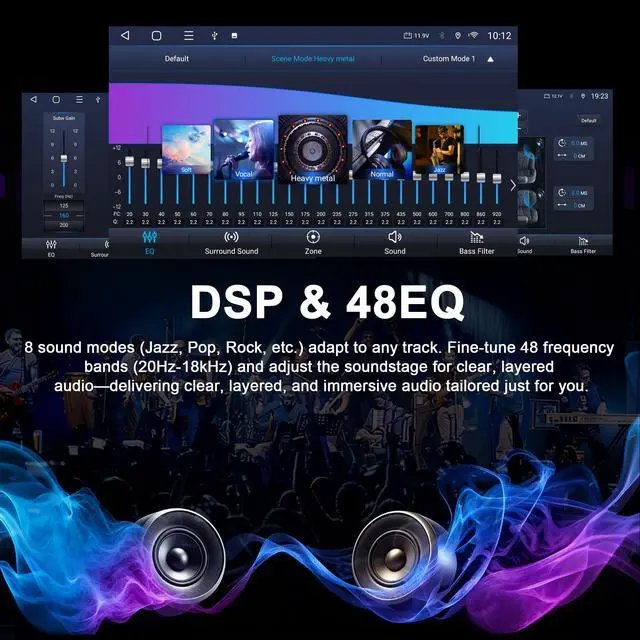 Alt view image 3 of 4 - 8Core 6G+128G Car Radio for Ford F150 2009-2014: Upgrade Android 15 9" Touchscreen Stereo Head Unit CarPlay Android Auto, BT, Wi-Fi 6, GPS, AM, FM, RDS, 48EQ, SWC, 1080P Backup Camera (Fit Manual AC)