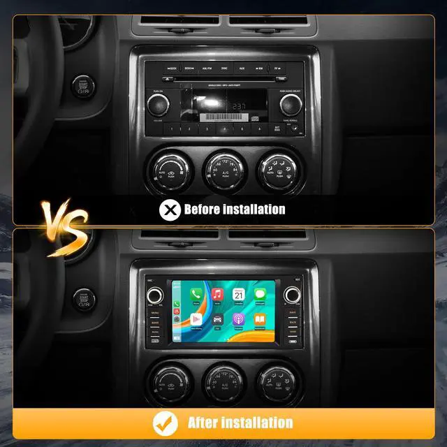 Alt view image 2 of 4 - 8 Core CPU Android 13 Car Radio Stereo for Dodge RAM 2009-2012 Avenger Challenger Jeep Wrangler 4G RAM 64G ROM with Wireless CarPlay Android Auto Backup Camera
