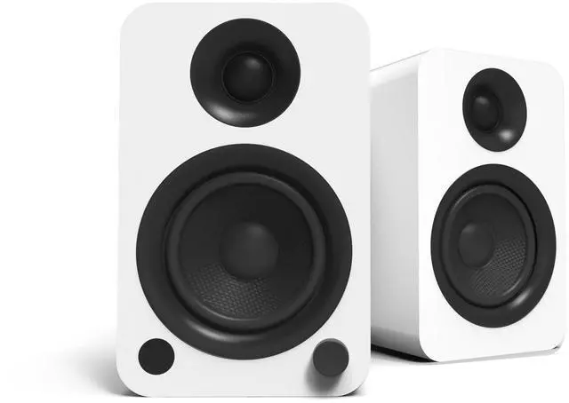Main image of YUW 140W Powered Speakers with Bluetooth® 4.2 and RCA Input | Features Signal Detection and Auto Stand-by | Remote Included | Pair | Matte White