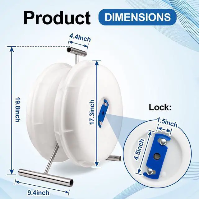 Alt view image 2 of 6 - 415D Wire Dispenser Wheel, 2 Reel Wire Dispenser Kit Cable dispenser Wheel for 250 Foot Rolls of 14/2, 14/3, 14/4, 12/2, 12/3 and 10/2