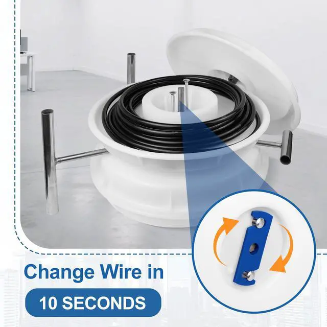 Alt view image 6 of 6 - 415D Wire Dispenser Wheel, 2 Reel Wire Dispenser Kit Cable dispenser Wheel for 250 Foot Rolls of 14/2, 14/3, 14/4, 12/2, 12/3 and 10/2
