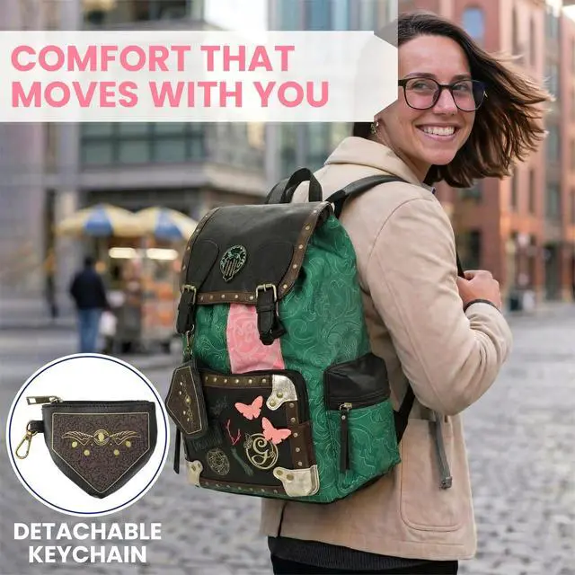 Alt view image 4 of 6 - Wicked Magical Icons Spilt 18" Pink & Green Rucksack