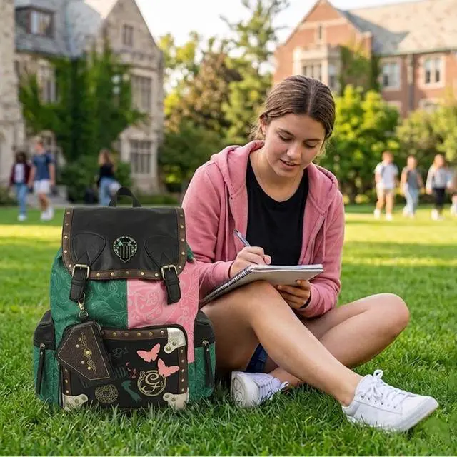 Alt view image 5 of 6 - Wicked Magical Icons Spilt 18" Pink & Green Rucksack