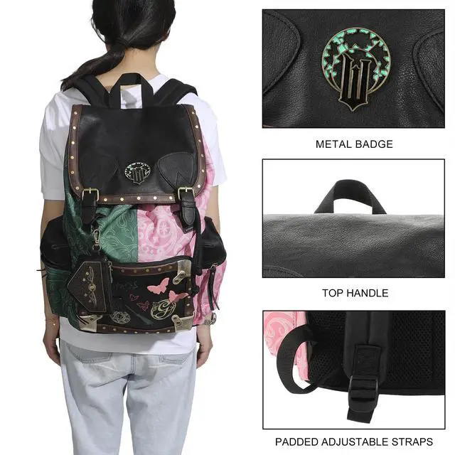 Alt view image 6 of 6 - Wicked Magical Icons Spilt 18" Pink & Green Rucksack