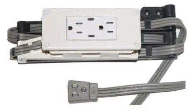 Main image of Low Profile (2) PD30W USB-C (2) 15 Amp in Drawer Docking Station Outlet Plugs with Retractable arm
