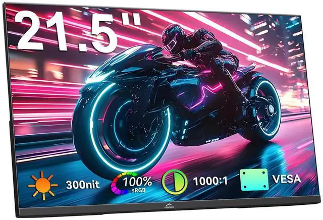 Main image of 21.5" Large Portable Monitor FHD 1080P IPS 75Hz Frameless USB C HDMI Portable Gaming Monitor, Built in Speakers Stand Travel Second Monitor for Laptop Phone PC Xbox