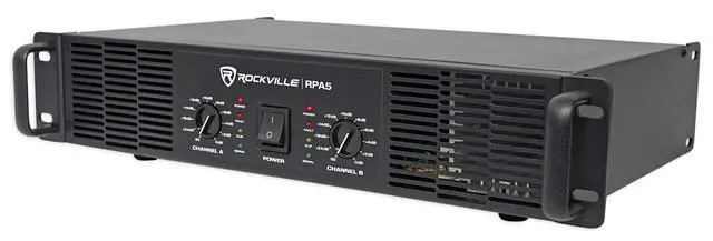 Alt view image 2 of 4 - RPA5 2-Channel Power Amplifier, 200W RMS @ 4 Ohm, 1000W Peak, Stereo/Mono Switch, Built-in Crossover, for DJs, Live Sound, and Pro Audio