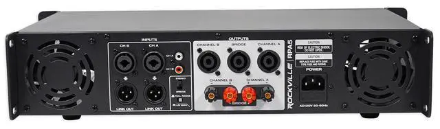 Alt view image 3 of 4 - RPA5 2-Channel Power Amplifier, 200W RMS @ 4 Ohm, 1000W Peak, Stereo/Mono Switch, Built-in Crossover, for DJs, Live Sound, and Pro Audio