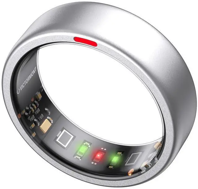 Main image of Smart Ring Pro, No App Subscription, Sleep & Activity Tracker with Heart Rate Monitoring, 7 Days Battery Life, IP68 Waterproof Fitness Ring, Compatible with iOS & Android(Matte Silver,7)