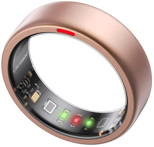 Main image of Smart Ring Pro, No App Subscription, Sleep & Activity Tracker with Heart Rate Monitoring, 7 Days Battery Life, IP68 Waterproof Fitness Ring, Compatible with iOS & Android(Matte RoseGold,11)