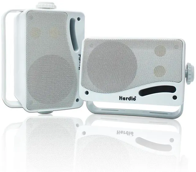 Main image of 3.5" Outdoor Bluetooth Speakers Wired Waterproof, 200W 3 Way Upgrade Premium Wall Mount Speakers, Durable Mountable Loud Sound System for Patio Indoor Deck Garage (White Pair)