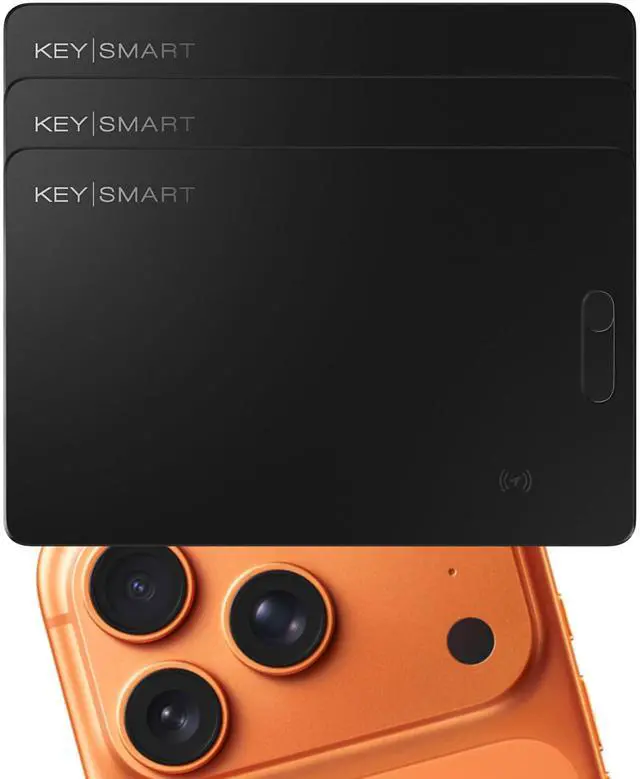 Main image of KeySmart SmartCard (Gen 2) MFI-Certified Wallet Tracker Card, Compatible with Apple Find My App, Rechargeable Thin GPS Item Finder for Luggage Tag, Smart Bluetooth Tracking with Key Chain Hole, 3 Pack