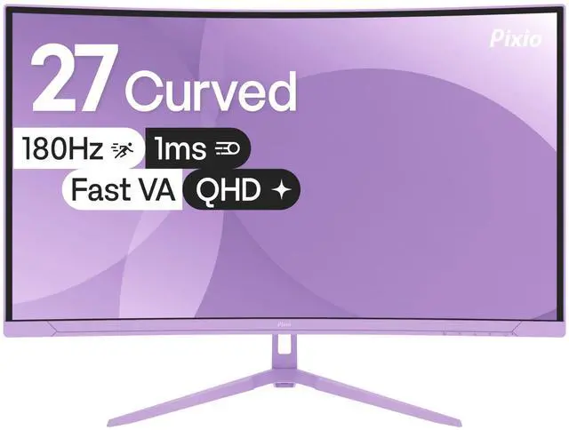 Main image of PXC278 Wave Purple 27 inch 180Hz Refresh Rate QHD 1440p Resolution 1650R Curved Fast VA Panel 1ms GTG Response Time Adaptive Sync HDR Curved Gaming Monitor