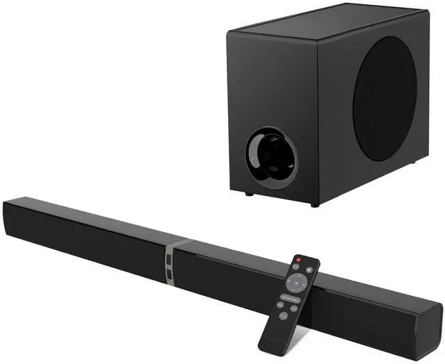 Main image of Sound Bar with Subwoofer,120W Soundbar for Smart TV Surround Sound Home Theater System Bluetooth 5.3 Audio Compatible with ARC, AUX, Optical