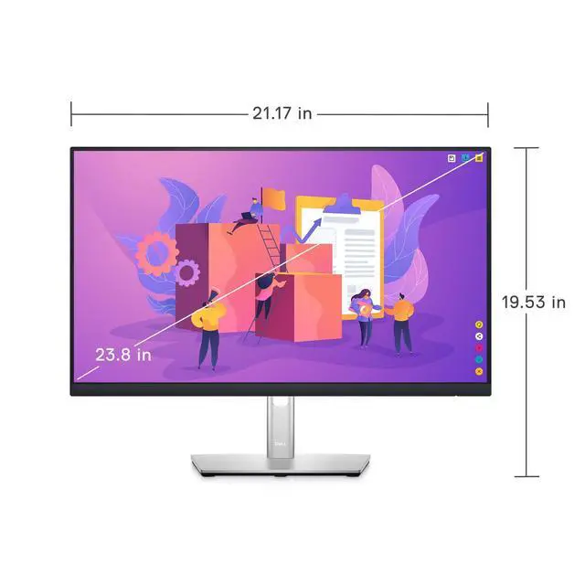 Alt view image 5 of 5 - 24 Monitor - P2422H - Full HD 1080p, IPS Technology, ComfortView Plus Technology