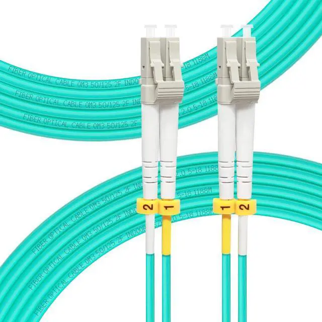 Main image of LC to LC Fiber Patch Cable OM3 10M/33ft, Length Options: 0.2m-200m, 10GB/40GB Multimode Duplex 50/125um Fiber Optic Cable Cord LSZH-10Meter(33ft), 10pack