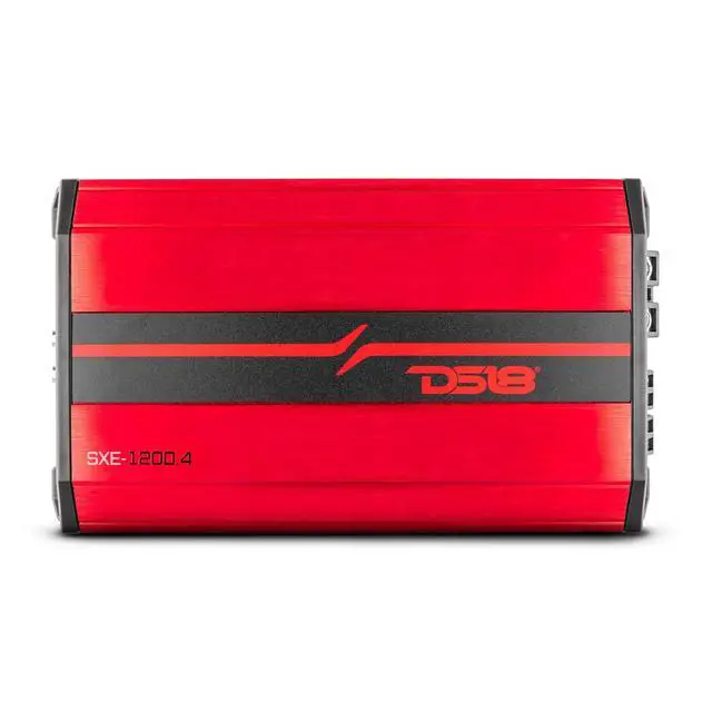 Alt view image 5 of 6 - SXE-1200.4/RD Car Amplifier Stereo Full-Range Class A/B 4-Channel 60x4 RMS @4 OHM 1200 Watts - Powerful and Compact Amp for Speakers in Car Audio System
